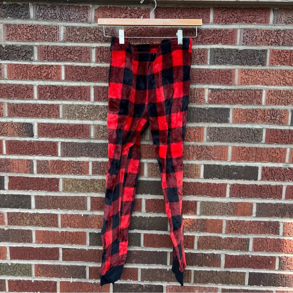 Cat & Jack Red and Black Plaid Fleece Pajama Pants